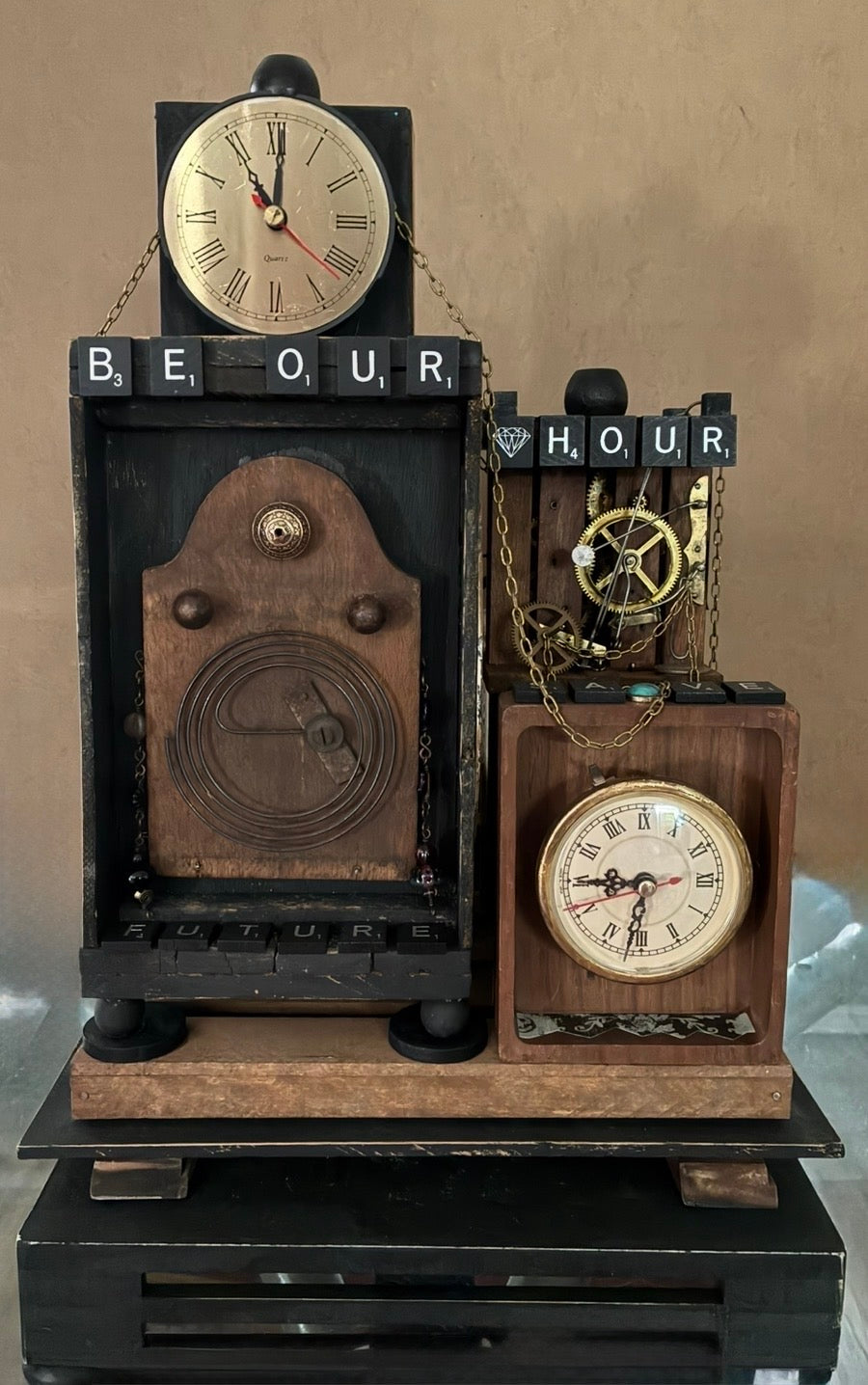 "Time" - 4-sided 3D - Assemblage