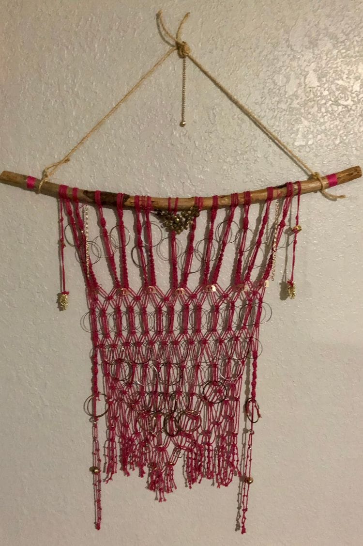 "Bangles and Beads" - Fiber Arts Macramé Wall Hanging